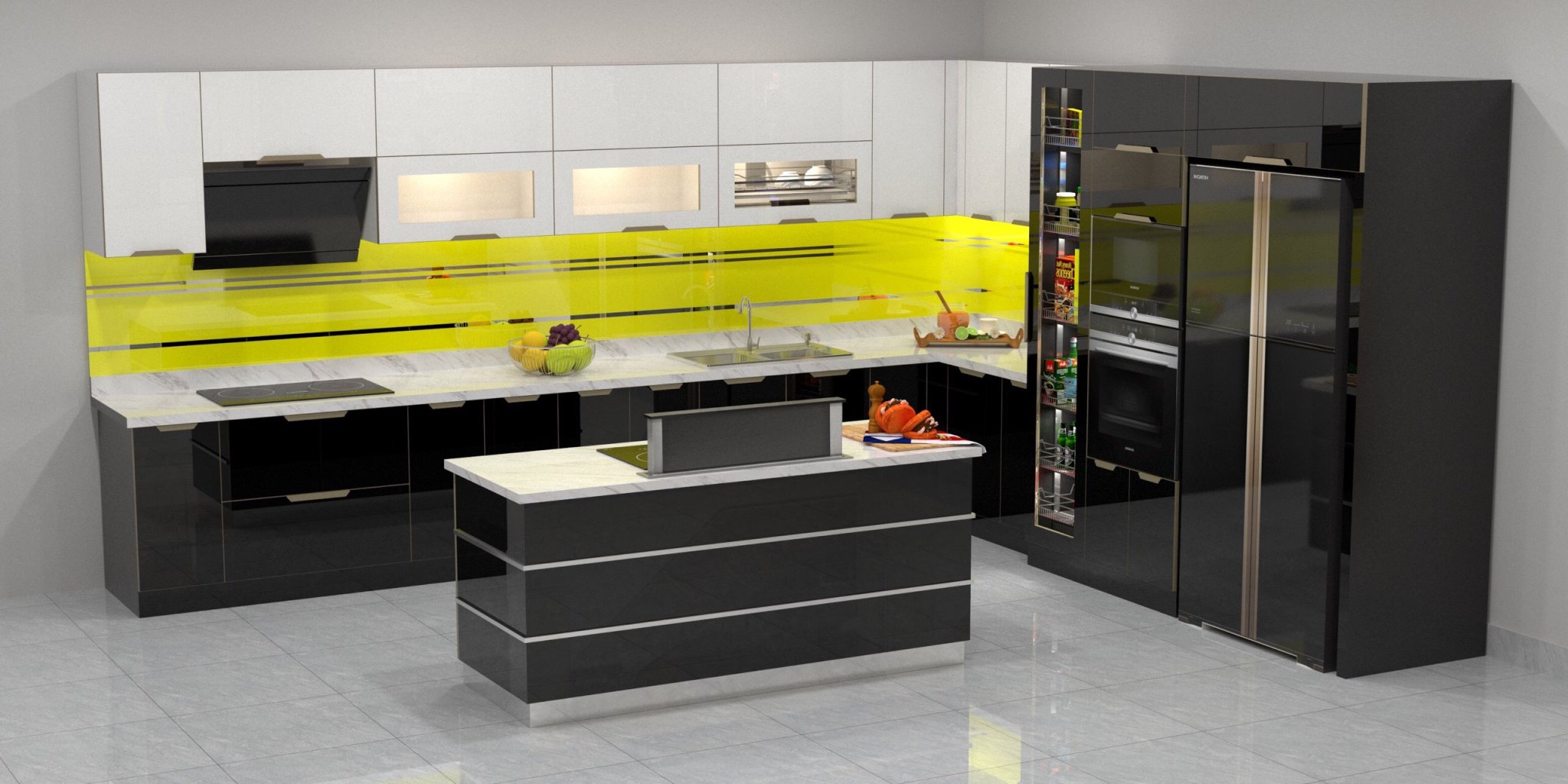 Tủ bếp thùng Inox hiện đại 47